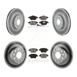 Front Rear Coated Disc Brake Rotors And Semi-Metallic Pads Kit For Volkswagen Beetle GTI KGS-100904