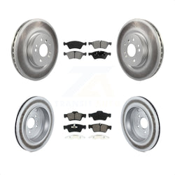 Front Rear Coated Disc Brake Rotors And Semi-Metallic Pads Kit For Mercedes-Benz R350 ML500 R500 R320 With Vented Rotor KGS-100918