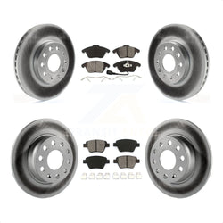 Front Rear Coated Disc Brake Rotors And Semi-Metallic Pads Kit For Volkswagen Beetle KGS-100925