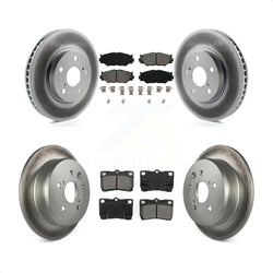Front Rear Coated Disc Brake Rotors And Semi-Metallic Pads Kit For Lexus IS250 KGS-100957