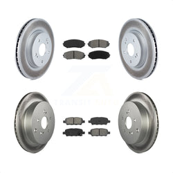 Front Rear Coated Disc Brake Rotors And Semi-Metallic Pads Kit For 2009-2013 Suzuki Grand Vitara KGS-100961