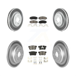 Front Rear Coated Disc Brake Rotors And Semi-Metallic Pads Kit For Honda Accord Crosstour KGS-100964