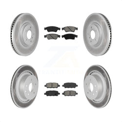 Front Rear Coated Disc Brake Rotors And Semi-Metallic Pads Kit For Infiniti G37 G35 Q60 INFINITI KGS-100981