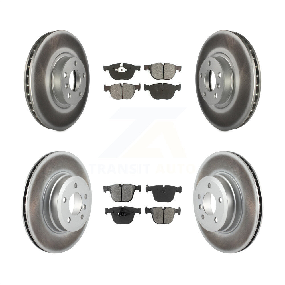 Front Rear Coated Disc Brake Rotors And Semi-Metallic Pads Kit For BMW X5 X6 KGS-100988 by Transit Auto