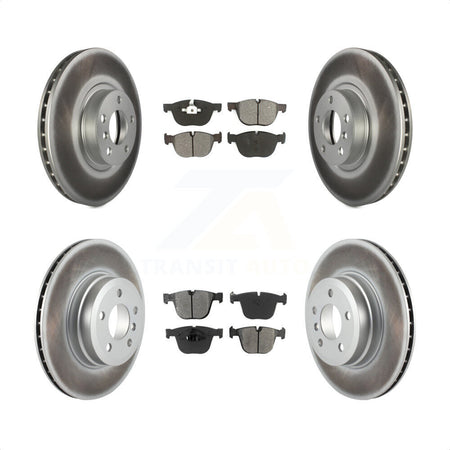 Front Rear Coated Disc Brake Rotors And Semi-Metallic Pads Kit For BMW X5 X6 KGS-100988 by Transit Auto