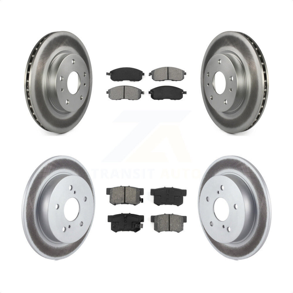 Front Rear Coated Disc Brake Rotors And Semi-Metallic Pads Kit For Suzuki SX4 Crossover KGS-100999 by Transit Auto