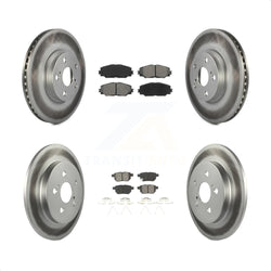 Front Rear Coated Disc Brake Rotors And Semi-Metallic Pads Kit For Toyota Corolla Matrix Pontiac Vibe KGS-101001