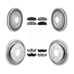 Front Rear Coated Disc Brake Rotors And Semi-Metallic Pads Kit For Nissan Titan Armada Infiniti QX56 INFINITI TITAN KGS-101003
