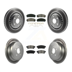 Front Rear Coated Disc Brake Rotors And Semi-Metallic Pads Kit For Toyota Highlander Sienna Lexus RX350 RX450h KGS-101008