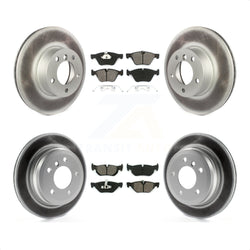Front Rear Coated Disc Brake Rotors And Semi-Metallic Pads Kit For 2008 BMW 328xi To 08 07 KGS-101017