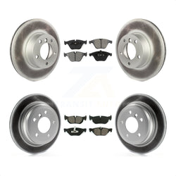 Front Rear Coated Disc Brake Rotors And Semi-Metallic Pads Kit For BMW 328i xDrive X1 328xi KGS-101019