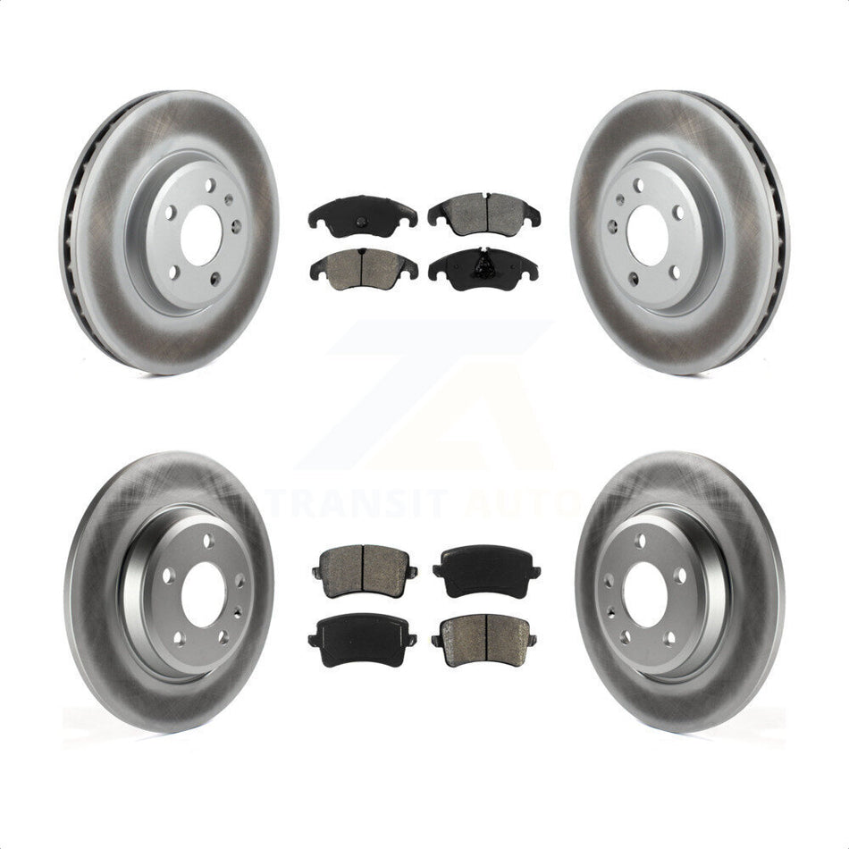 Front Rear Coated Disc Brake Rotors And Semi-Metallic Pads Kit For Audi Q5 A4 Quattro A5 KGS-101032 by Transit Auto