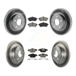 Front Rear Coated Disc Brake Rotors And Semi-Metallic Pads Kit For Mercedes-Benz C300 C250 C230 KGS-101052