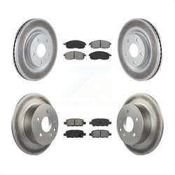 Front Rear Coated Disc Brake Rotors And Semi-Metallic Pads Kit For Nissan Sentra Juke KGS-101067