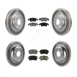 Front Rear Coated Disc Brake Rotors And Semi-Metallic Pads Kit For Audi A4 Q5 A5 Quattro allroad KGS-101082