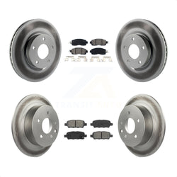 Front Rear Coated Disc Brake Rotors And Semi-Metallic Pads Kit For Nissan Altima KGS-101118