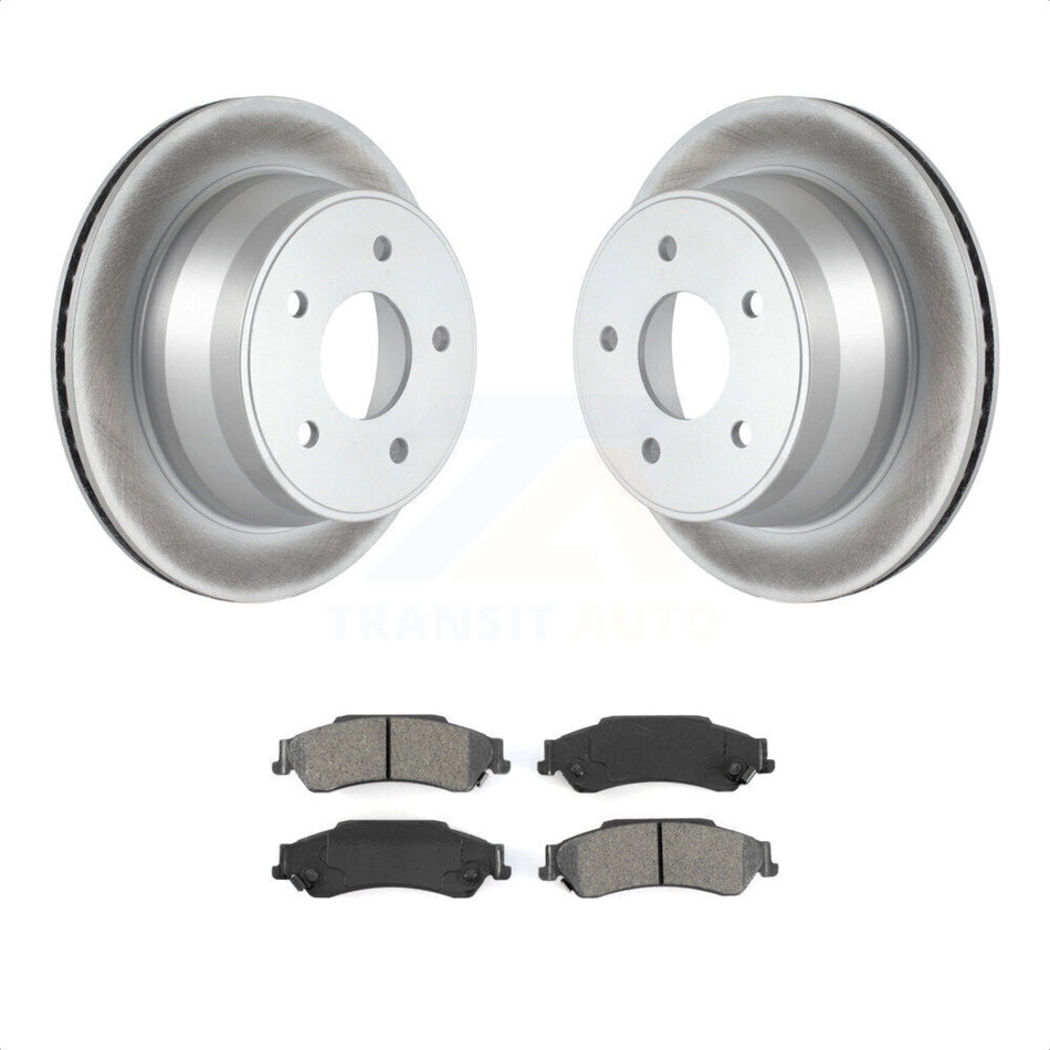 Rear Coated Disc Brake Rotors And Semi-Metallic Pads Kit For Chevrolet S10 Blazer GMC Sonoma Jimmy Oldsmobile Bravada Isuzu Hombre KGS-101122 by Transit Auto