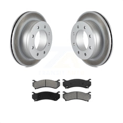 Rear Coated Disc Brake Rotors And Semi-Metallic Pads Kit For Chevrolet Silverado 2500 HD GMC Sierra 3500 Classic Suburban Yukon XL Avalanche KGS-101127