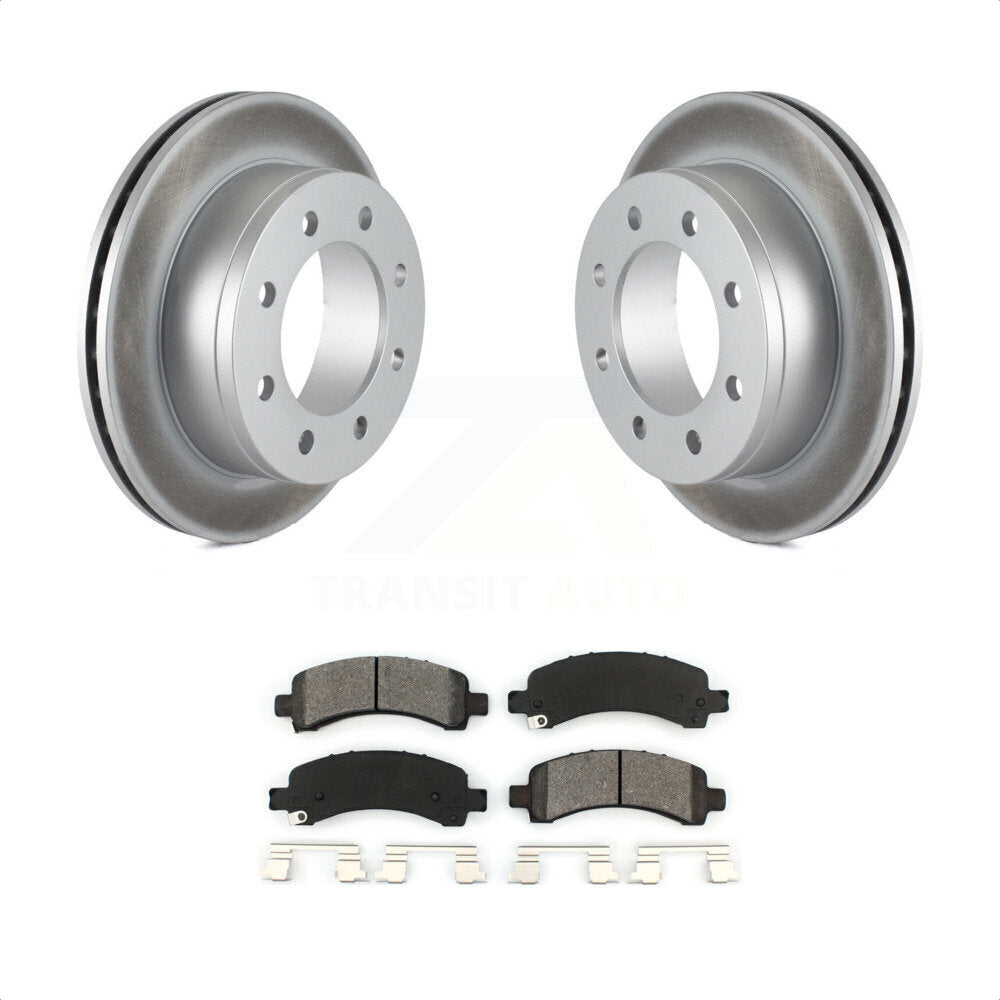 Rear Coated Disc Brake Rotors And Semi-Metallic Pads Kit For Chevrolet Express 3500 2500 GMC Savana KGS-101128 by Transit Auto