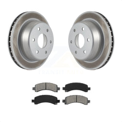 Rear Coated Disc Brake Rotors And Semi-Metallic Pads Kit For Chevrolet Tahoe GMC Suburban 1500 Yukon Avalanche XL Express Cadillac Escalade Savana KGS-101134
