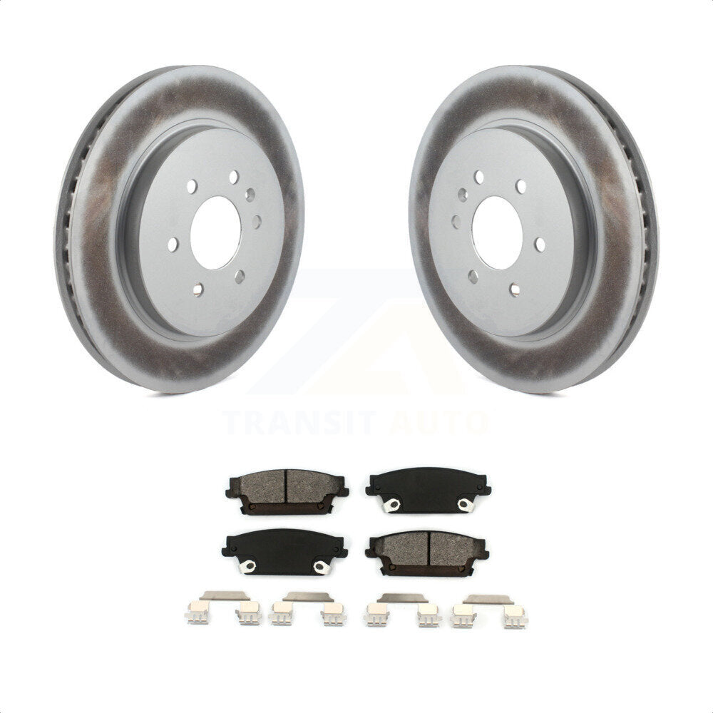 Rear Coated Disc Brake Rotors And Semi-Metallic Pads Kit For Cadillac SRX KGS-101145 by Transit Auto