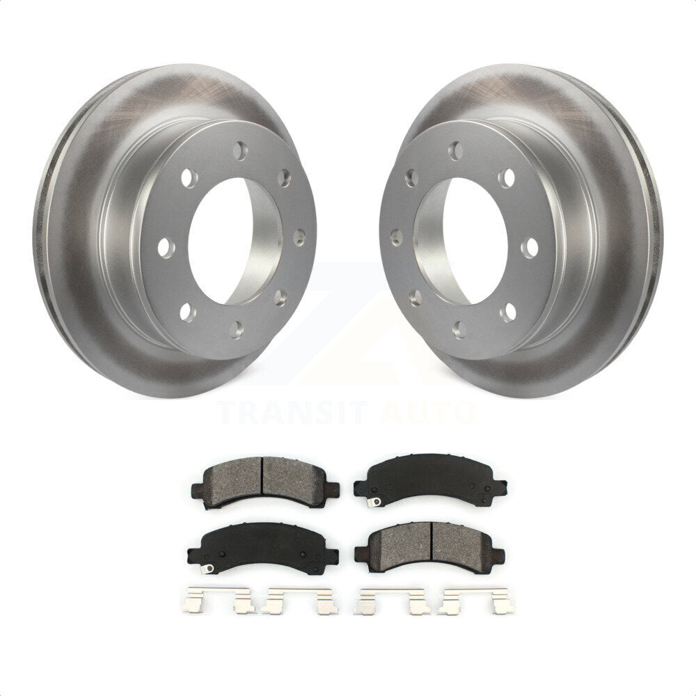 Rear Coated Disc Brake Rotors And Semi-Metallic Pads Kit For Chevrolet Express 3500 2500 GMC Savana KGS-101149 by Transit Auto