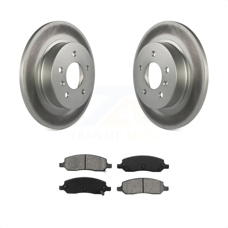 Rear Coated Disc Brake Rotors And Semi-Metallic Pads Kit For 2006-2011 Buick Lucerne Cadillac DTS KGS-101150 by Transit Auto