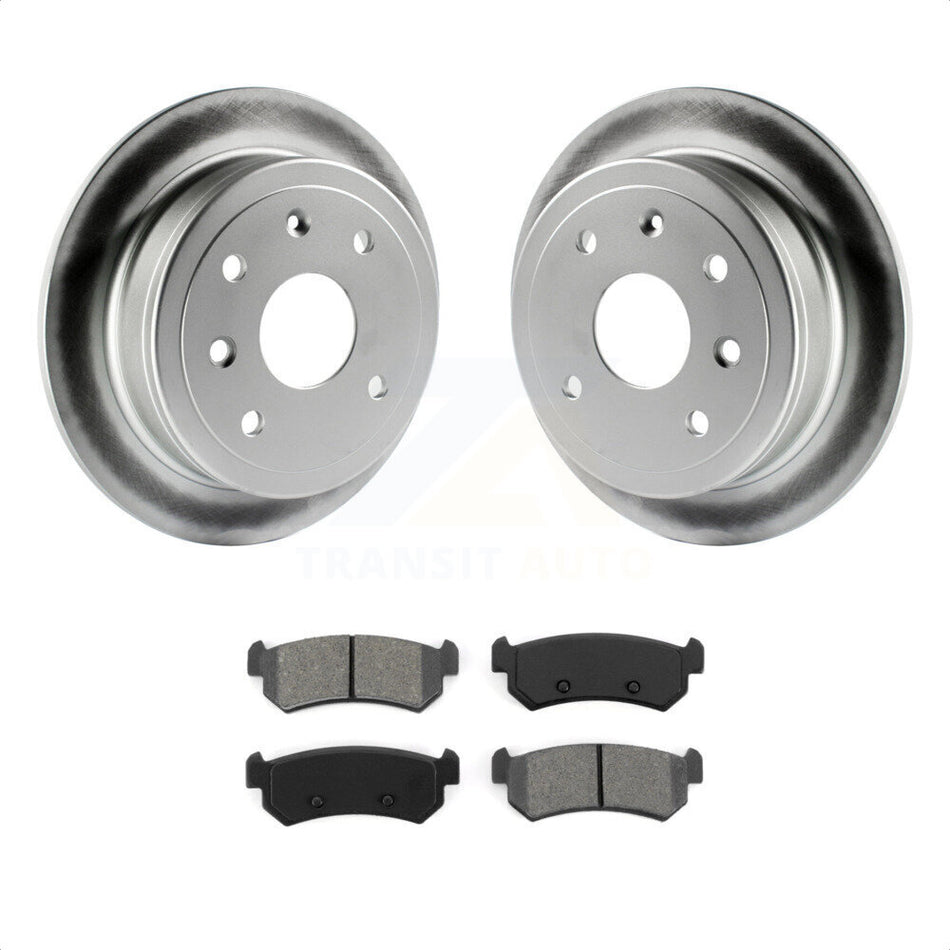 Rear Coated Disc Brake Rotors And Semi-Metallic Pads Kit For Suzuki Forenza Reno Chevrolet Optra KGS-101151 by Transit Auto