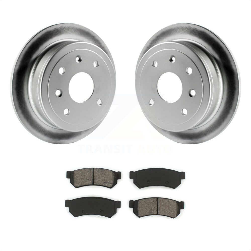 Rear Coated Disc Brake Rotors And Semi-Metallic Pads Kit For Suzuki Forenza Reno Chevrolet Optra KGS-101152 by Transit Auto