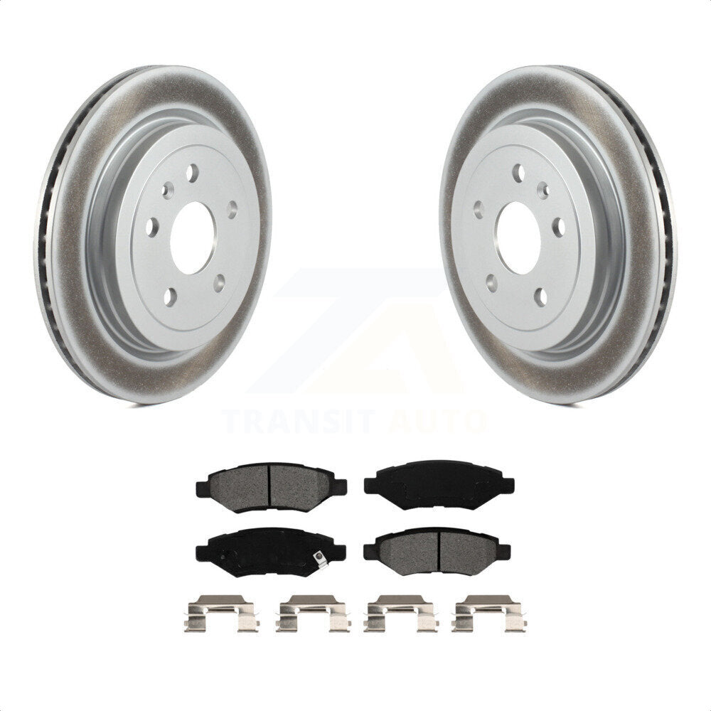 Rear Coated Disc Brake Rotors And Semi-Metallic Pads Kit For Chevrolet Camaro Cadillac CTS KGS-101162 by Transit Auto