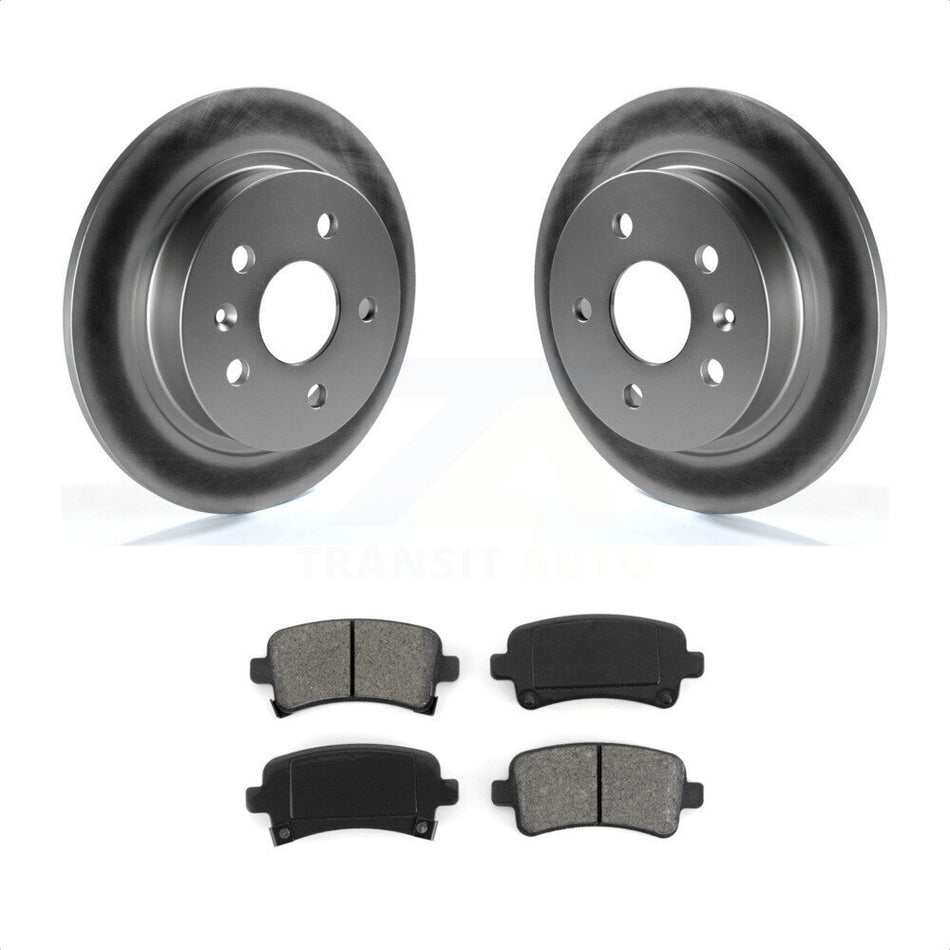 Rear Coated Disc Brake Rotors And Semi-Metallic Pads Kit For Chevrolet Malibu Buick LaCrosse Regal Limited KGS-101167 by Transit Auto