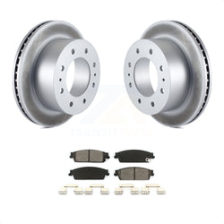 Rear Coated Disc Brake Rotors And Semi-Metallic Pads Kit For 2011 Chevrolet Silverado 1500 Hybrid KGS-101168
