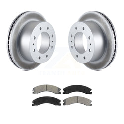 Rear Coated Disc Brake Rotors And Semi-Metallic Pads Kit For Chevrolet Silverado 2500 HD GMC Sierra 3500 Suburban KGS-101169
