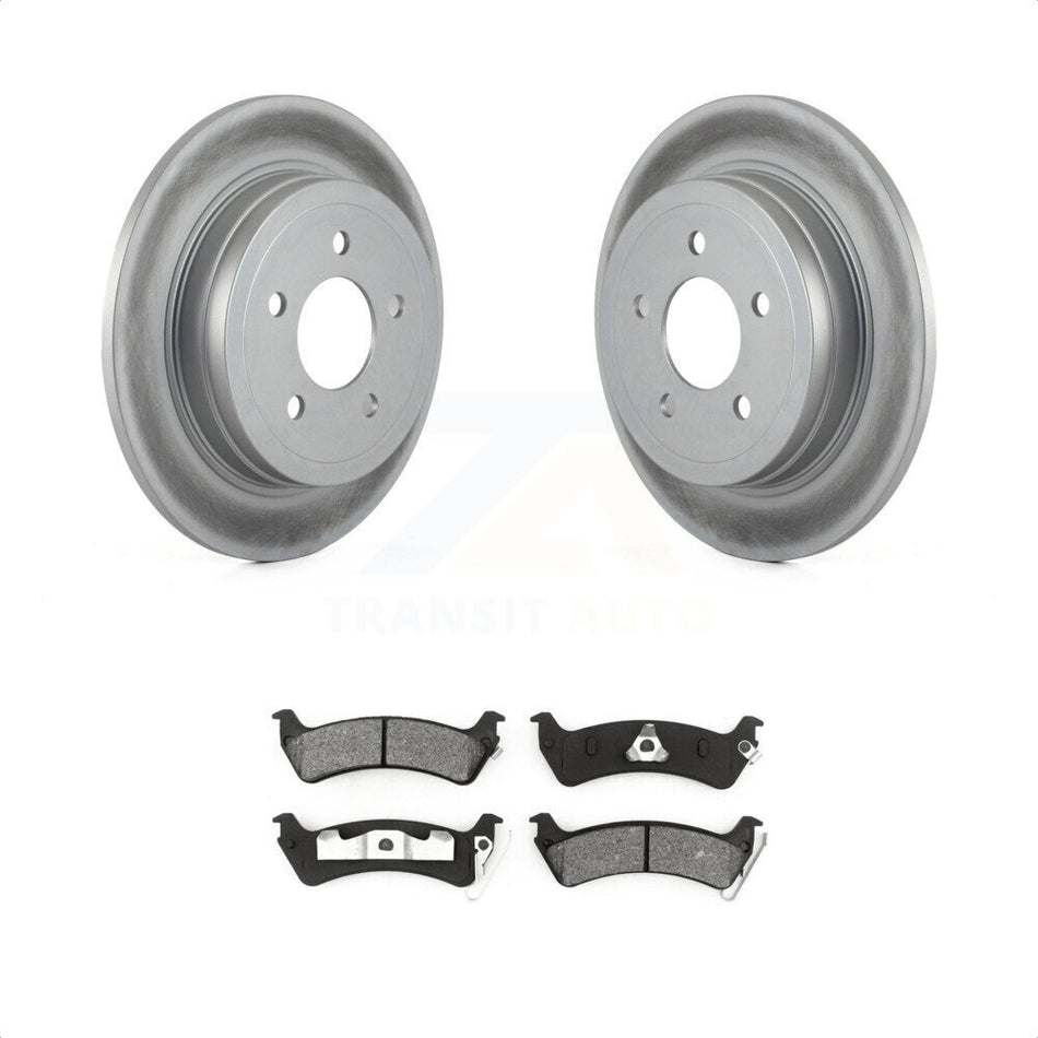 Rear Coated Disc Brake Rotors And Semi-Metallic Pads Kit For Ford Explorer Sport Trac KGS-101189 by Transit Auto