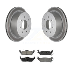 Rear Coated Disc Brake Rotors And Semi-Metallic Pads Kit For Ford F-150 Lincoln Mark LT KGS-101191