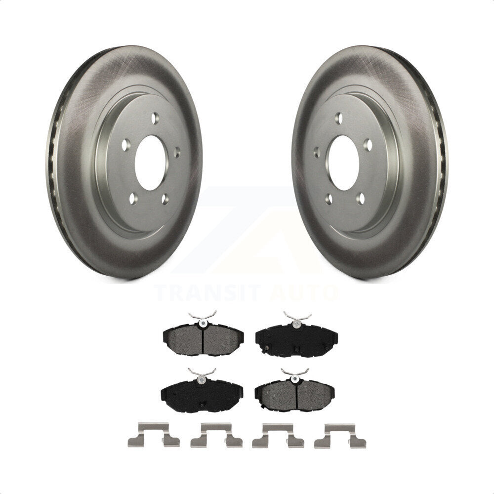 Rear Coated Disc Brake Rotors And Semi-Metallic Pads Kit For Ford Mustang KGS-101195 by Transit Auto