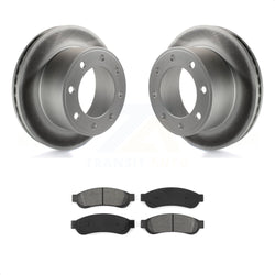 Rear Coated Disc Brake Rotors And Semi-Metallic Pads Kit For Ford F-250 Super Duty F-350 KGS-101203