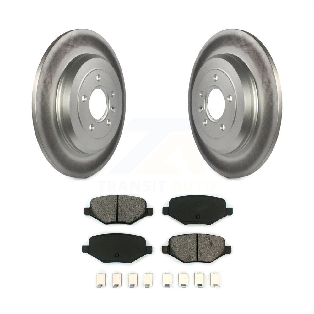 Rear Coated Disc Brake Rotors And Semi-Metallic Pads Kit For Ford Explorer Edge Taurus Flex Lincoln MKX MKS MKT KGS-101208 by Transit Auto