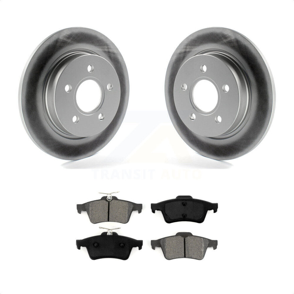 Rear Coated Disc Brake Rotors And Semi-Metallic Pads Kit For Ford Focus KGS-101211 by Transit Auto