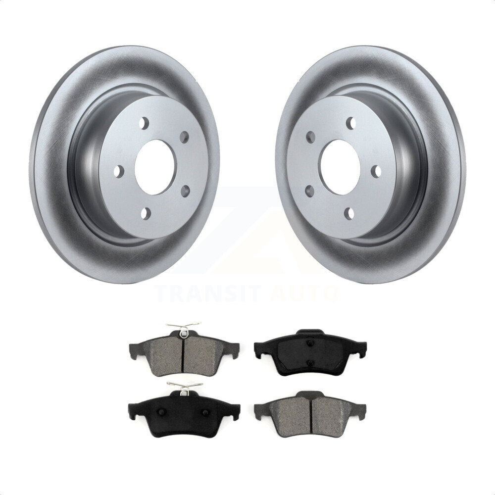 Rear Coated Disc Brake Rotors And Semi-Metallic Pads Kit For Ford Escape Connect C-Max KGS-101216 by Transit Auto