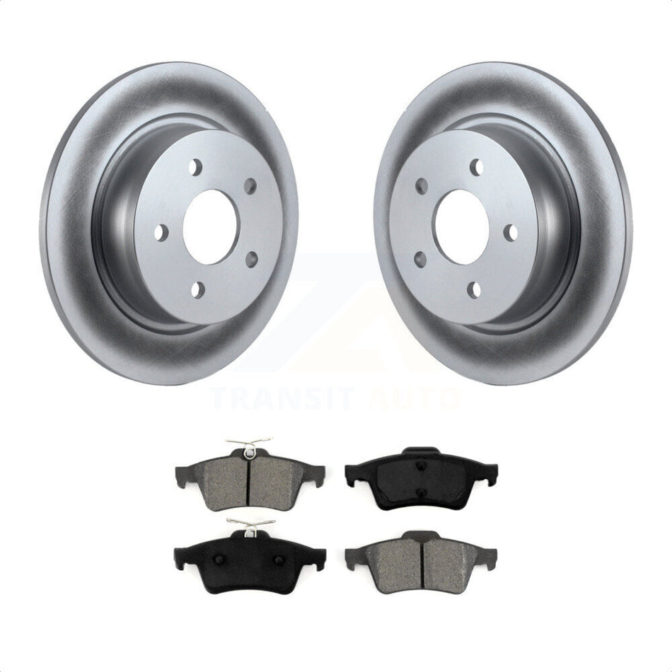 Rear Coated Disc Brake Rotors And Semi-Metallic Pads Kit For Ford Escape Connect C-Max KGS-101216 by Transit Auto