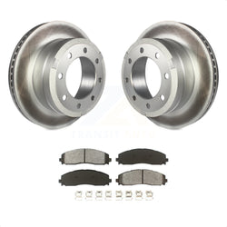 Rear Coated Disc Brake Rotors And Semi-Metallic Pads Kit For Ford F-250 Super Duty F-350 KGS-101219