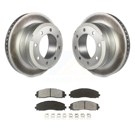 Rear Coated Disc Brake Rotors And Semi-Metallic Pads Kit For Ford F-250 Super Duty F-350 KGS-101219 by Transit Auto