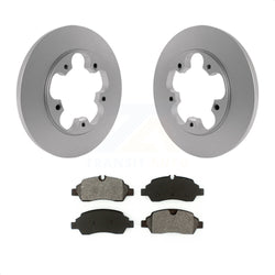 Rear Coated Disc Brake Rotors And Semi-Metallic Pads Kit For Ford Transit-250 Transit-350 Transit-150 HD With 5 Lug Wheels KGS-101221