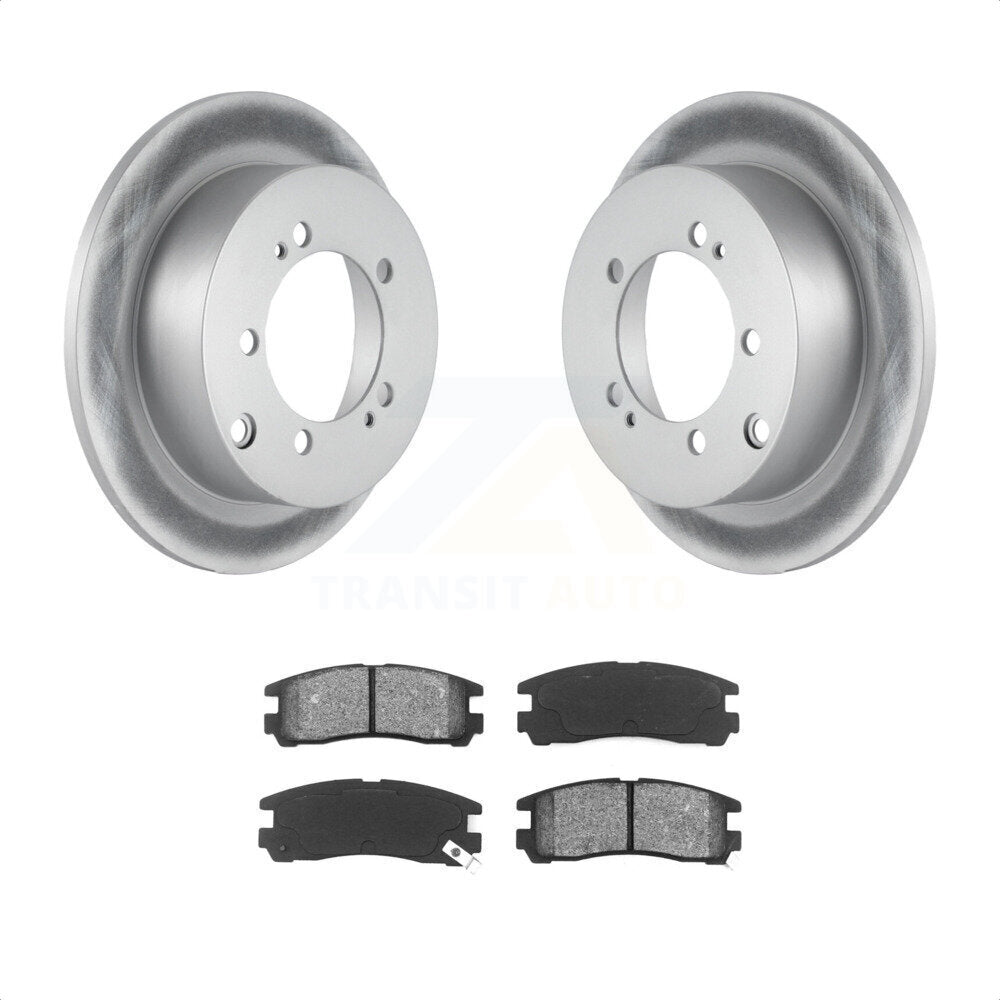 Rear Coated Disc Brake Rotors And Semi-Metallic Pads Kit For Mitsubishi Chrysler Sebring Dodge Eclipse Stratus Galant Avenger Eagle Talon KGS-101226 by Transit Auto