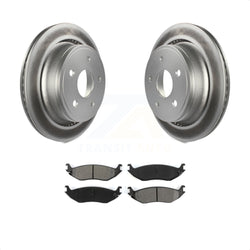Rear Coated Disc Brake Rotors And Semi-Metallic Pads Kit For Dodge Ram 1500 KGS-101230