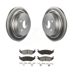 Rear Coated Disc Brake Rotors And Semi-Metallic Pads Kit For Ram 1500 Dodge Durango Classic Chrysler Aspen KGS-101231