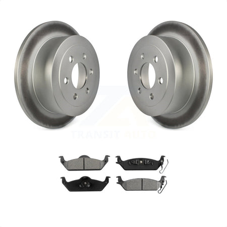 Rear Coated Disc Brake Rotors And Semi-Metallic Pads Kit For 2003-2004 Dodge Dakota KGS-101234 by Transit Auto