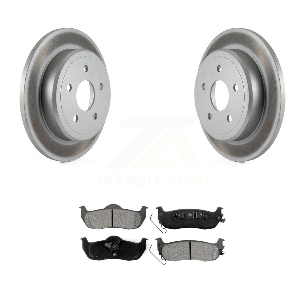 Rear Coated Disc Brake Rotors And Semi-Metallic Pads Kit For Jeep Grand Cherokee Commander KGS-101238 by Transit Auto