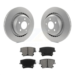 Rear Coated Disc Brake Rotors And Semi-Metallic Pads Kit For 2015 Dodge Charger R T Scat Pack with 6.4L KGS-101240